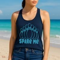 Spare Me Funny Bowling Gift With Bowling Pins Women's Tank Top thumb 2