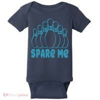Spare Me Funny Bowling Gift With Bowling Pins Baby Bodysuit thumb 0