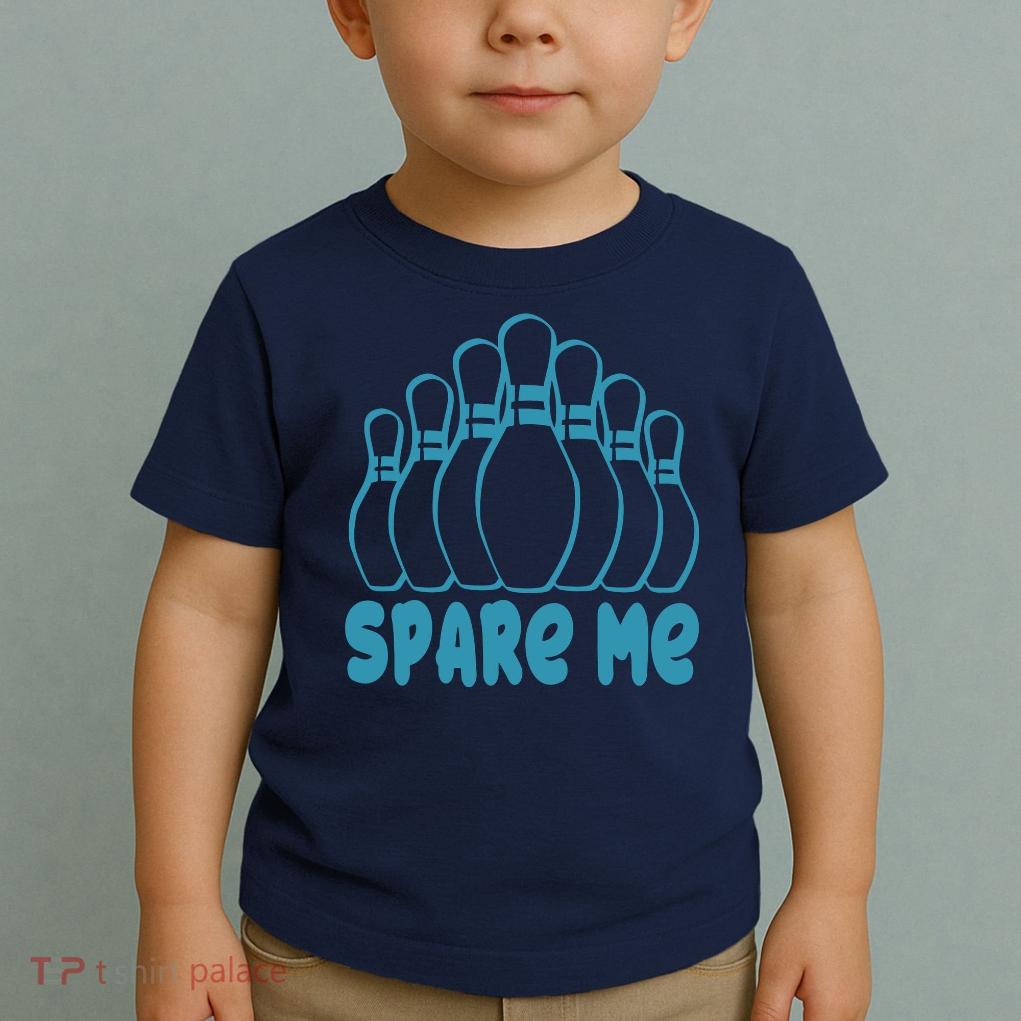 Spare Me Funny Bowling Gift With Bowling Pins Toddler T-Shirt