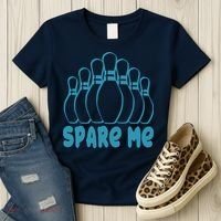 Spare Me Funny Bowling Gift With Bowling Pins Women's T-Shirt thumb 3