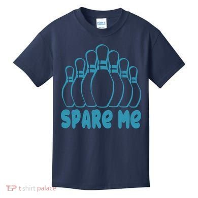 Spare Me Funny Bowling Gift With Bowling Pins Kids T-Shirt