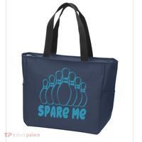 Spare Me Funny Bowling Gift With Bowling Pins Tote Bag thumb 3
