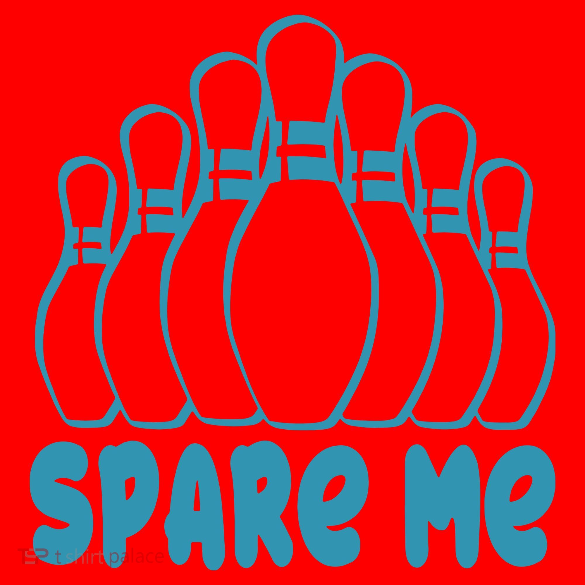 Spare Me Funny Bowling Gift With Bowling Pins Santa Hat