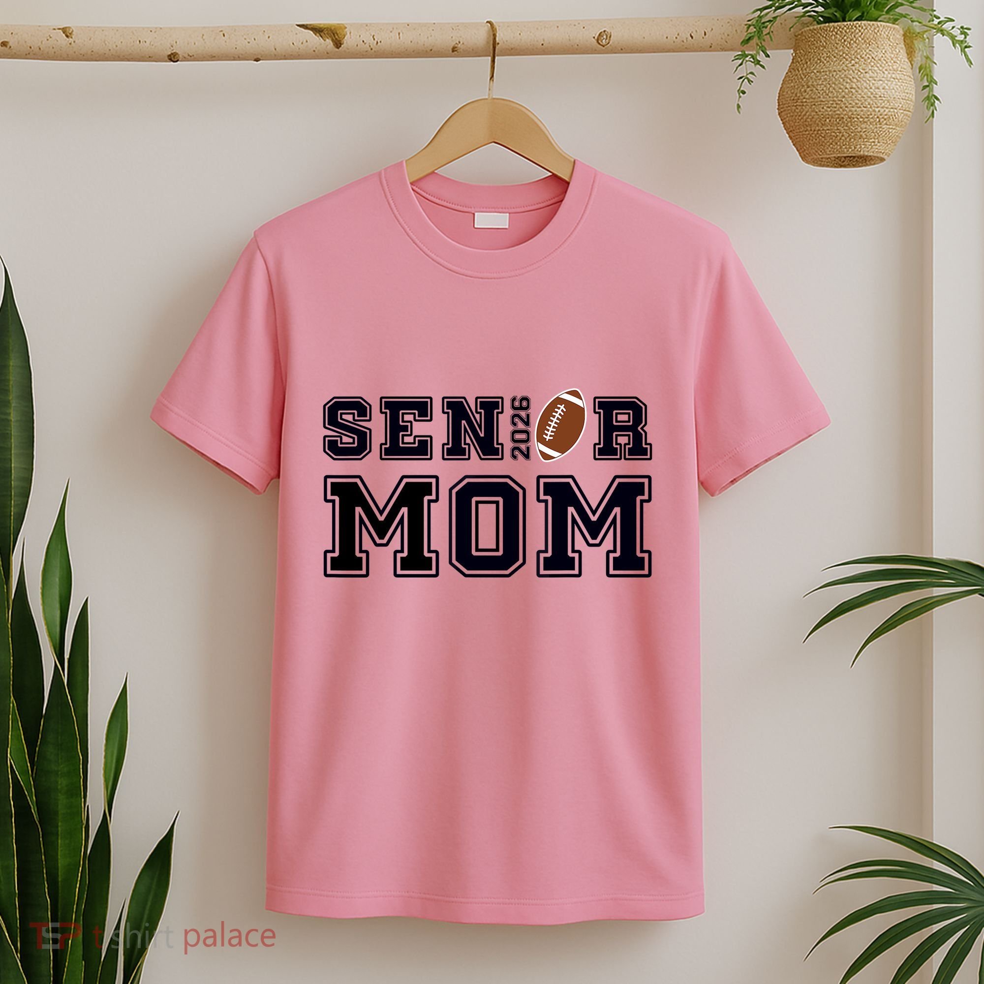 Senior Mom Football Class Of 2026 Proud Parent T-Shirt
