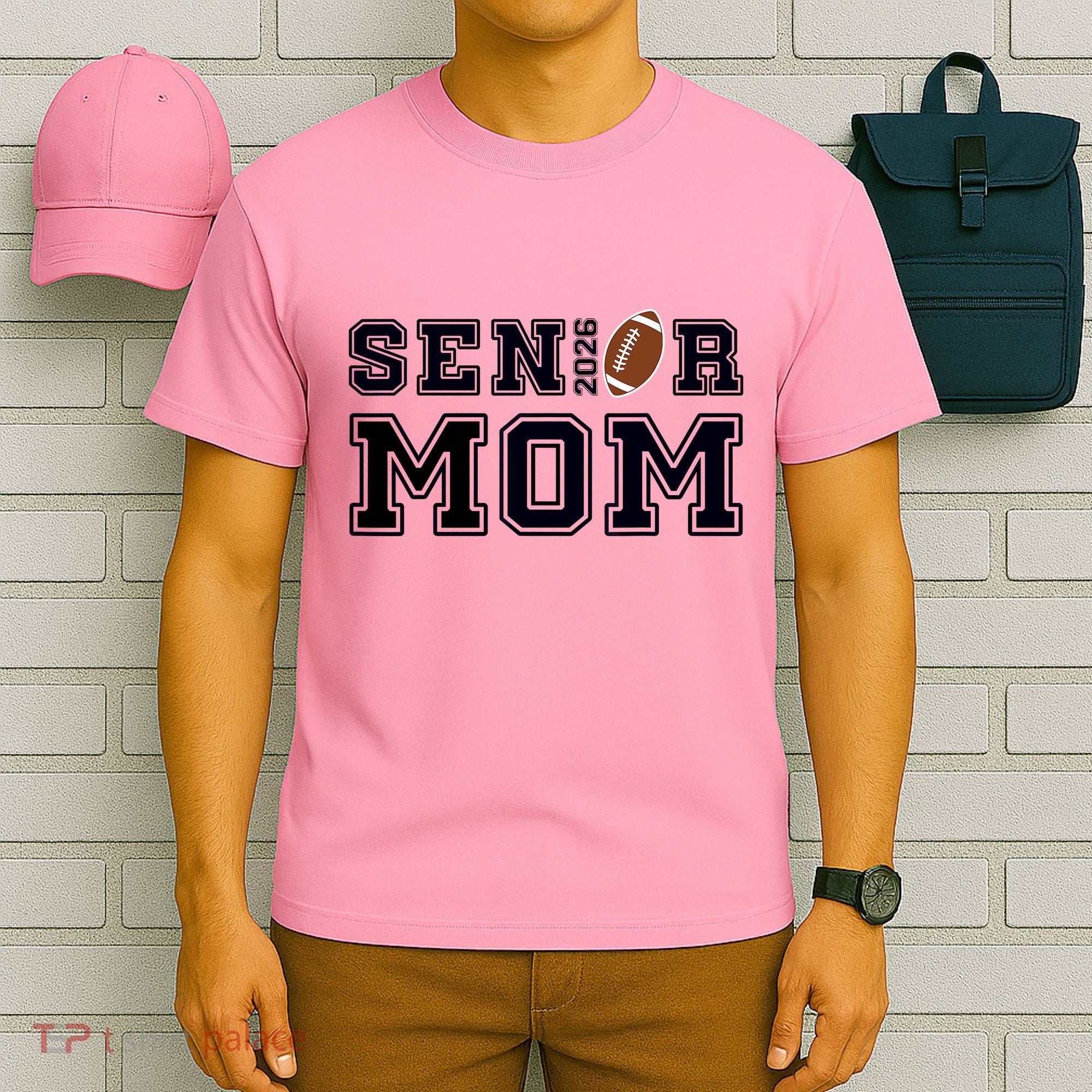 Senior Mom Football Class Of 2026 Proud Parent T-Shirt