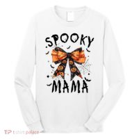 Spooky Mama Funny Pumpkin Halloween Season Matching Family Long Sleeve Shirt thumb 0