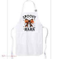Spooky Mama Funny Pumpkin Halloween Season Matching Family Apron thumb 0