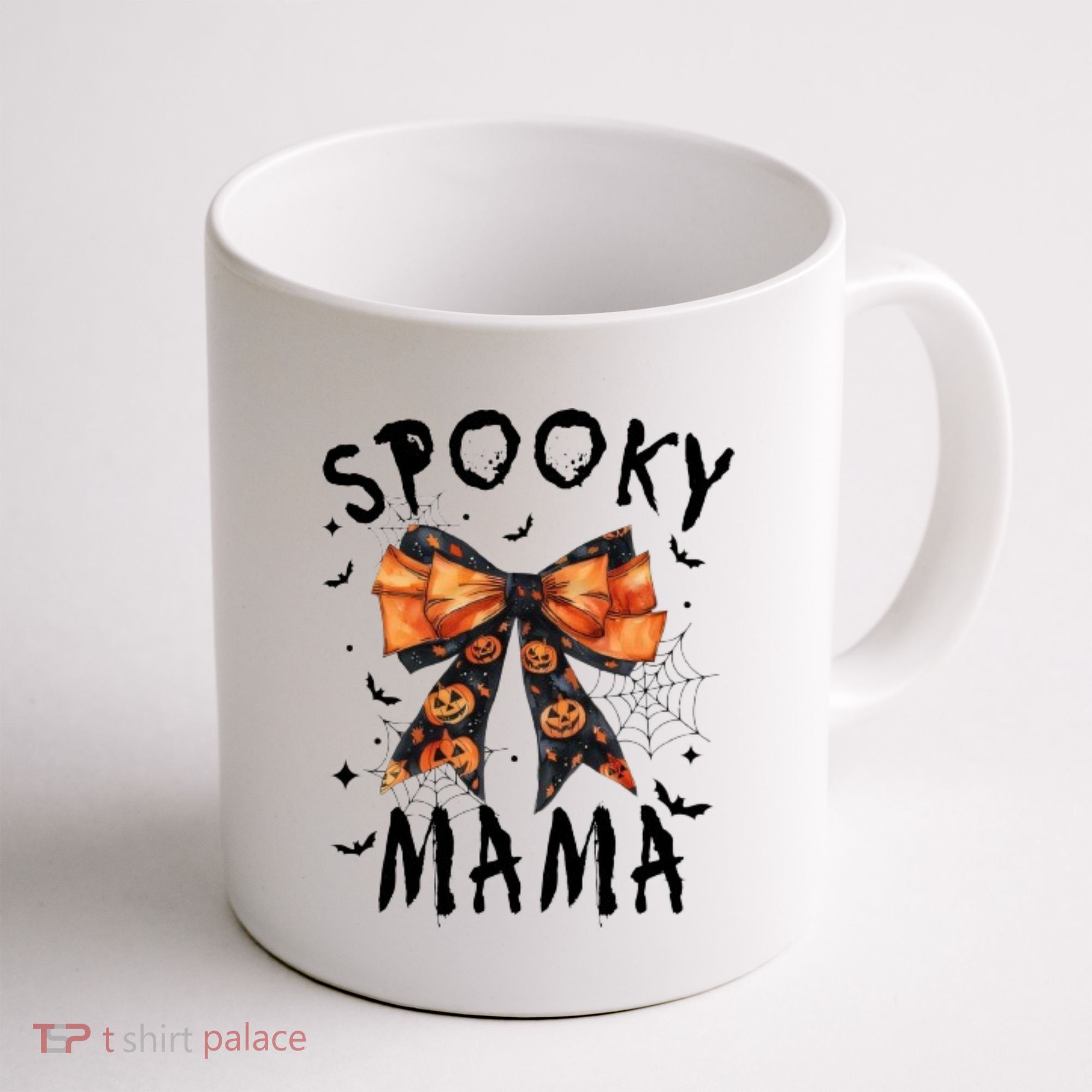 Spooky Mama Funny Pumpkin Halloween Season Matching Family Coffee Mug