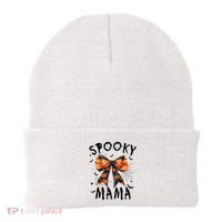 Spooky Mama Funny Pumpkin Halloween Season Matching Family Beanie thumb 0