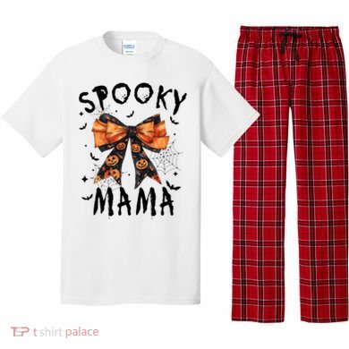 Spooky Mama Funny Pumpkin Halloween Season Matching Family Pajama Set