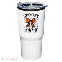 Spooky Mama Funny Pumpkin Halloween Season Matching Family Tumbler thumb 0