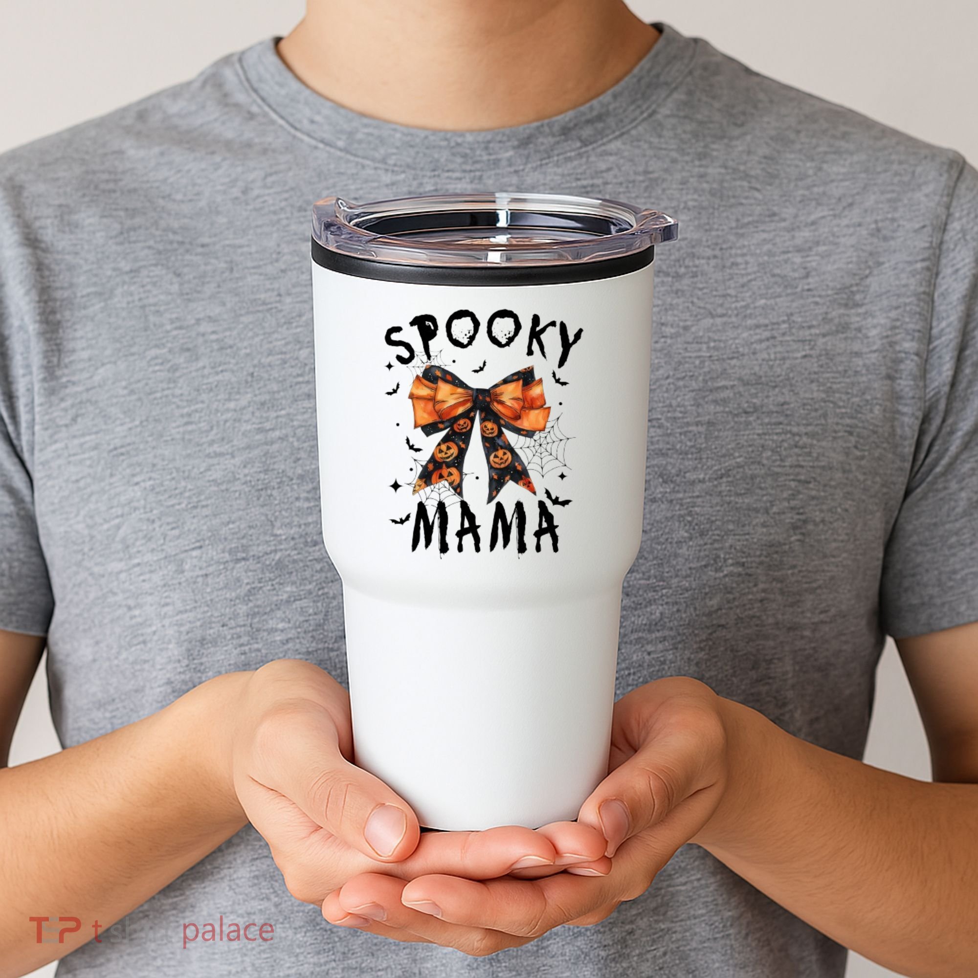Spooky Mama Funny Pumpkin Halloween Season Matching Family Tumbler