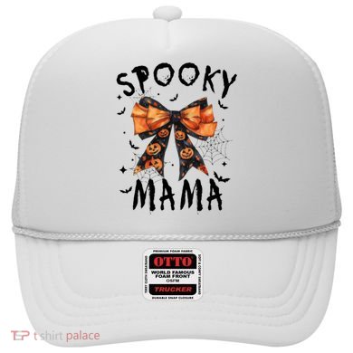 Spooky Mama Funny Pumpkin Halloween Season Matching Family Hat