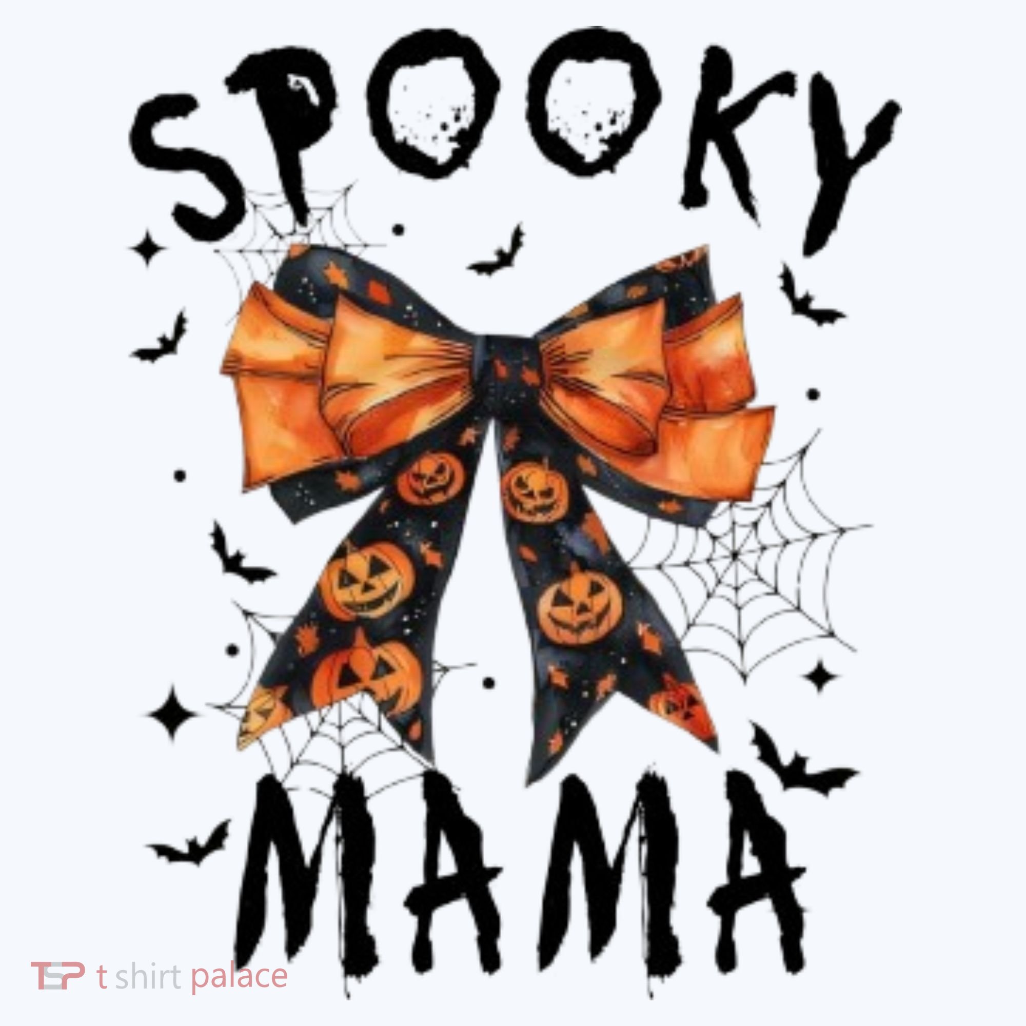 Spooky Mama Funny Pumpkin Halloween Season Matching Family Hat