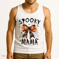 Spooky Mama Funny Pumpkin Halloween Season Matching Family Tank Top thumb 3