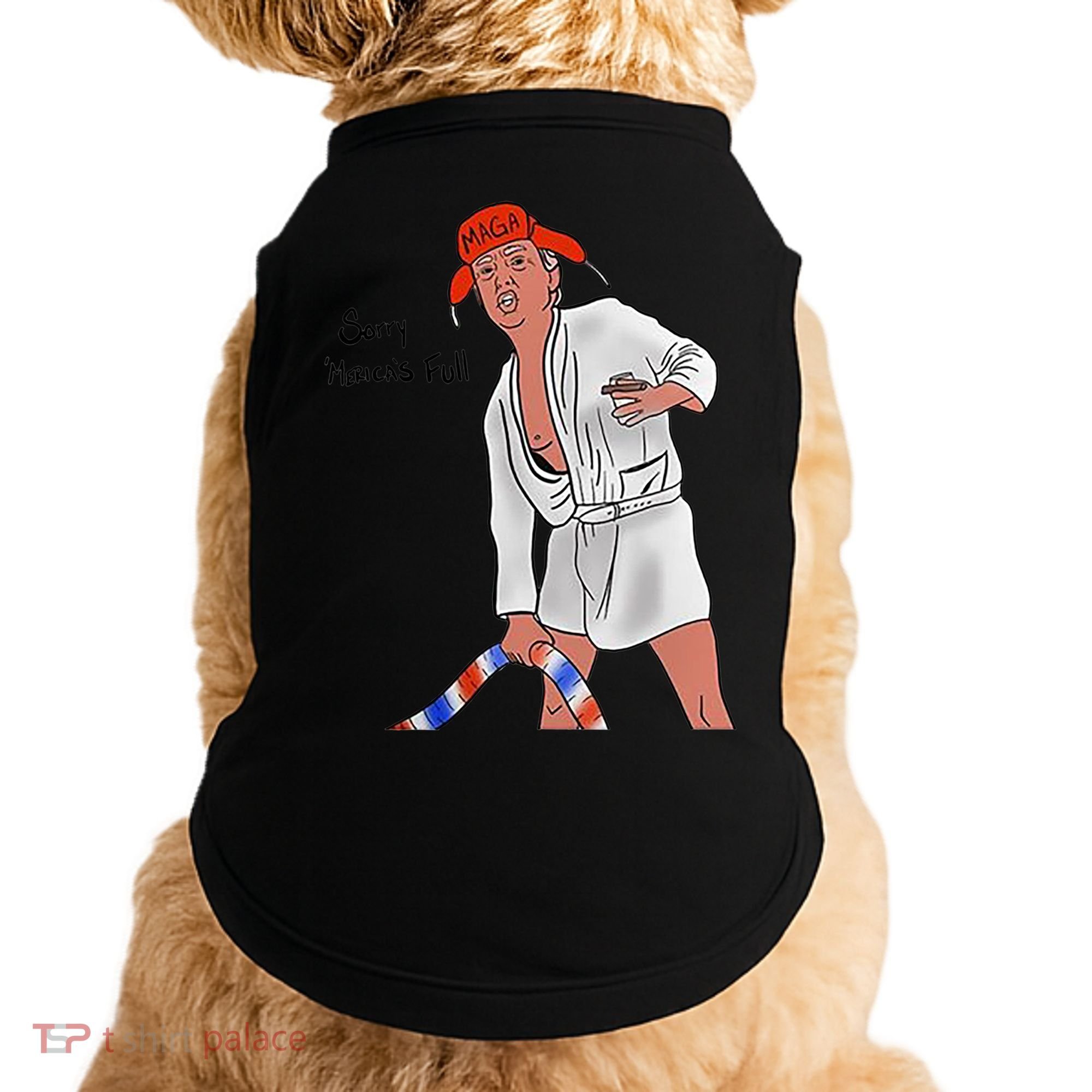 Sorry Merica's Full Funny Anti Trump Christmas Xmas Gift Doggie Tank