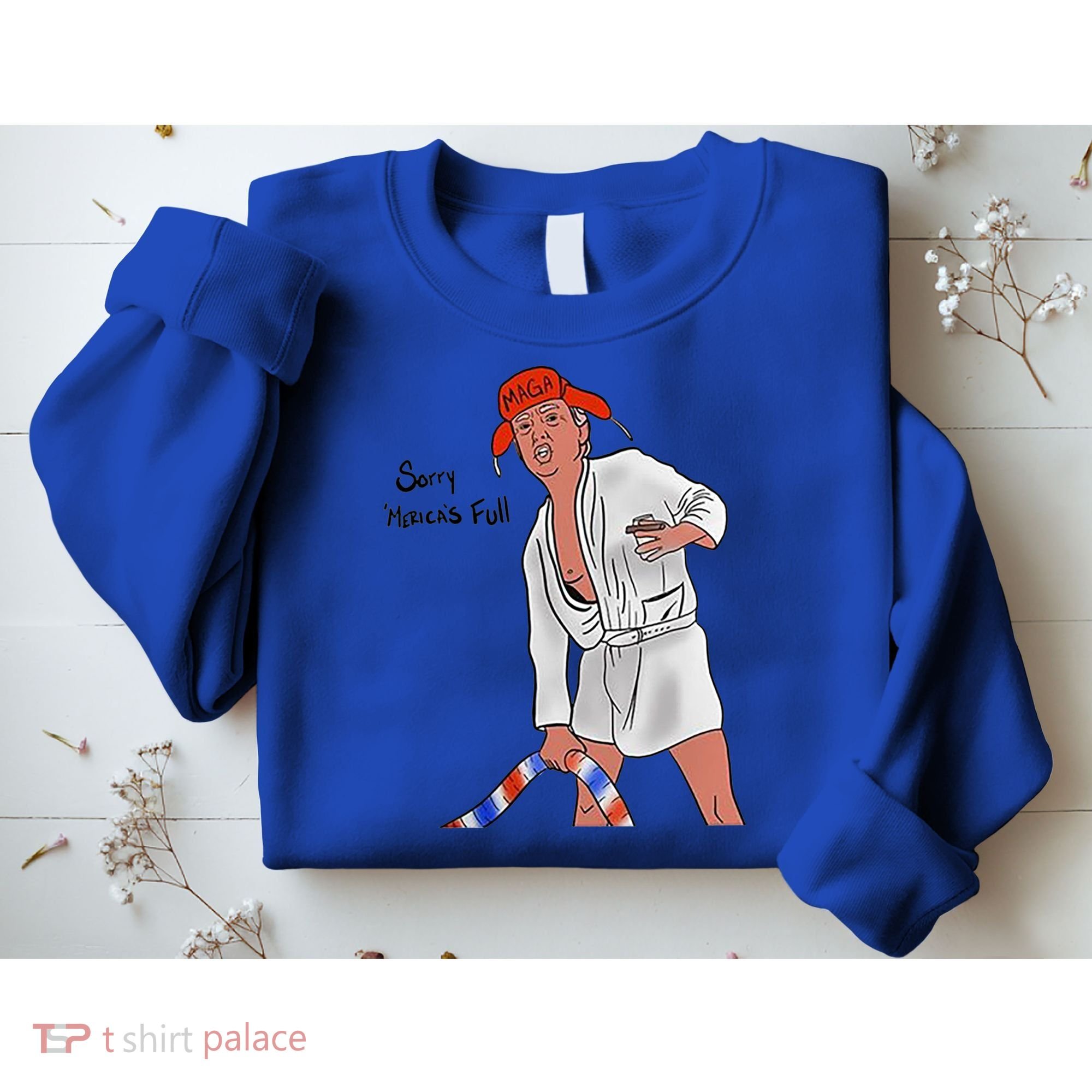 Sorry Merica's Full Funny Anti Trump Christmas Xmas Gift Sweatshirt