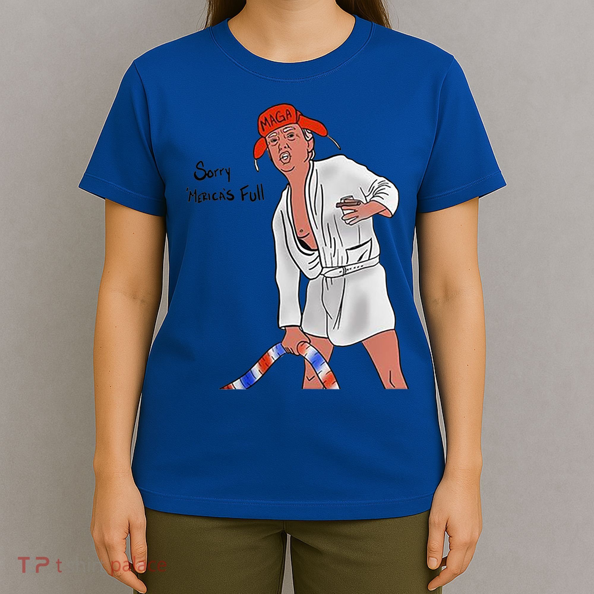 Sorry Merica's Full Funny Anti Trump Christmas Xmas Gift T-Shirt