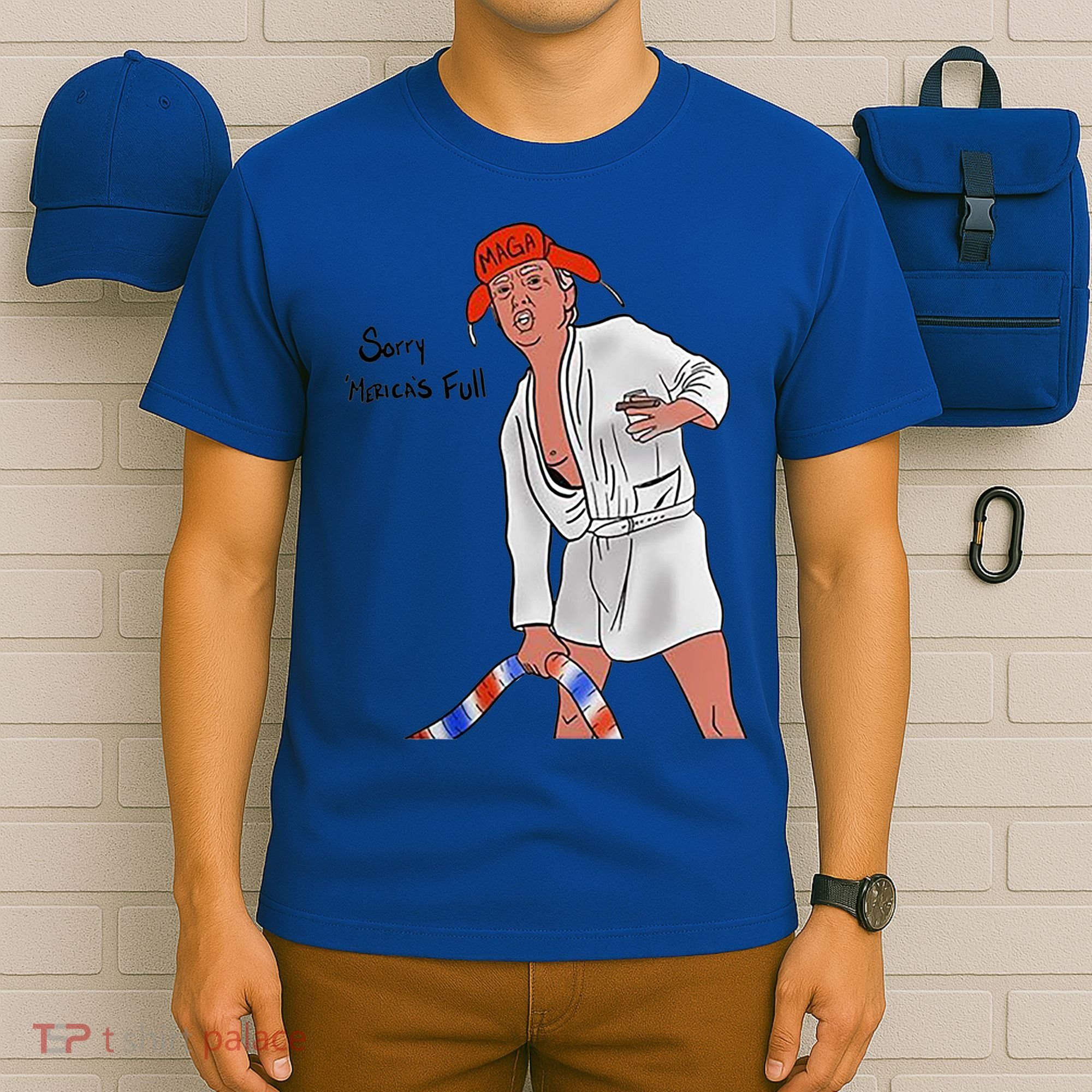 Sorry Merica's Full Funny Anti Trump Christmas Xmas Gift T-Shirt