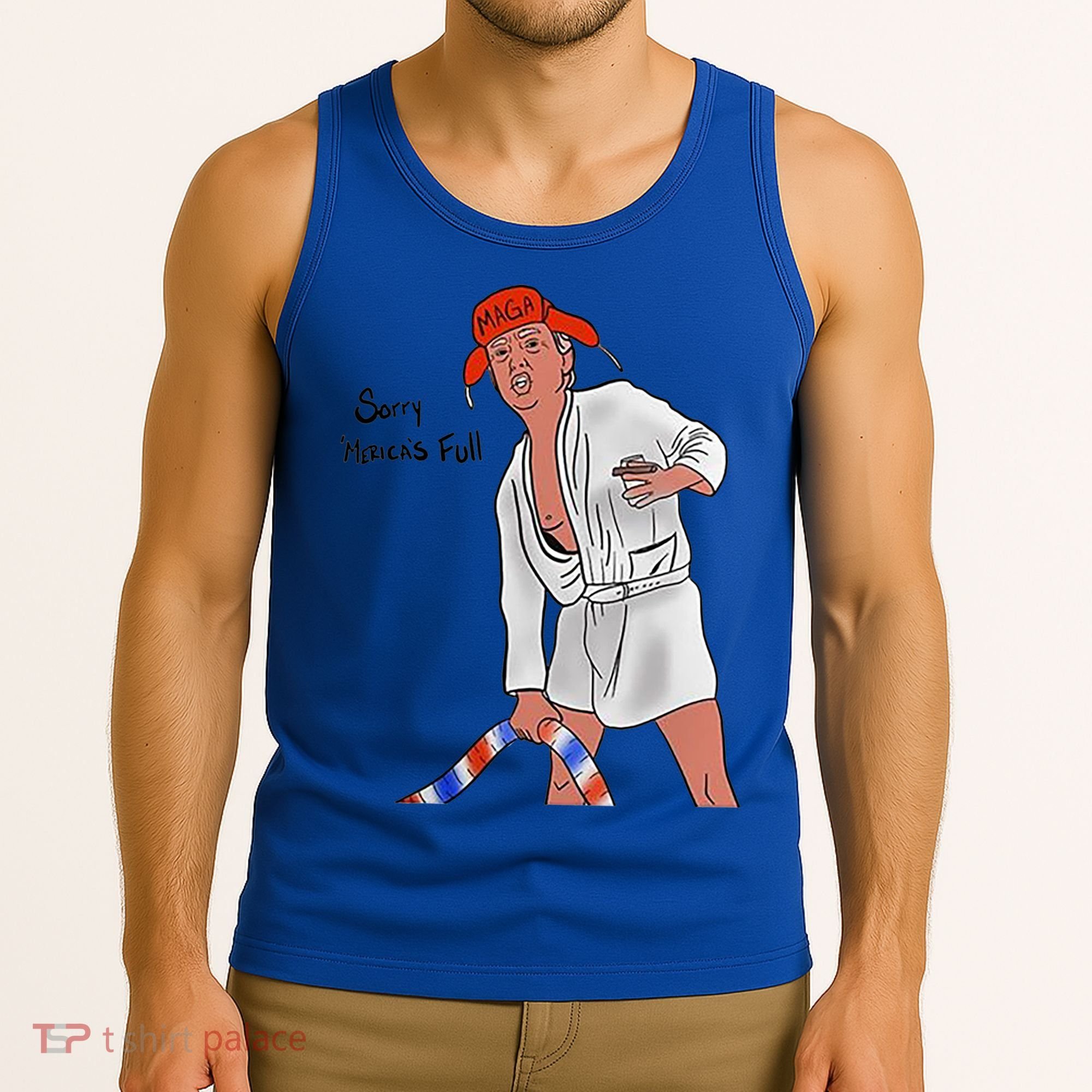 Sorry Merica's Full Funny Anti Trump Christmas Xmas Gift Tank Top