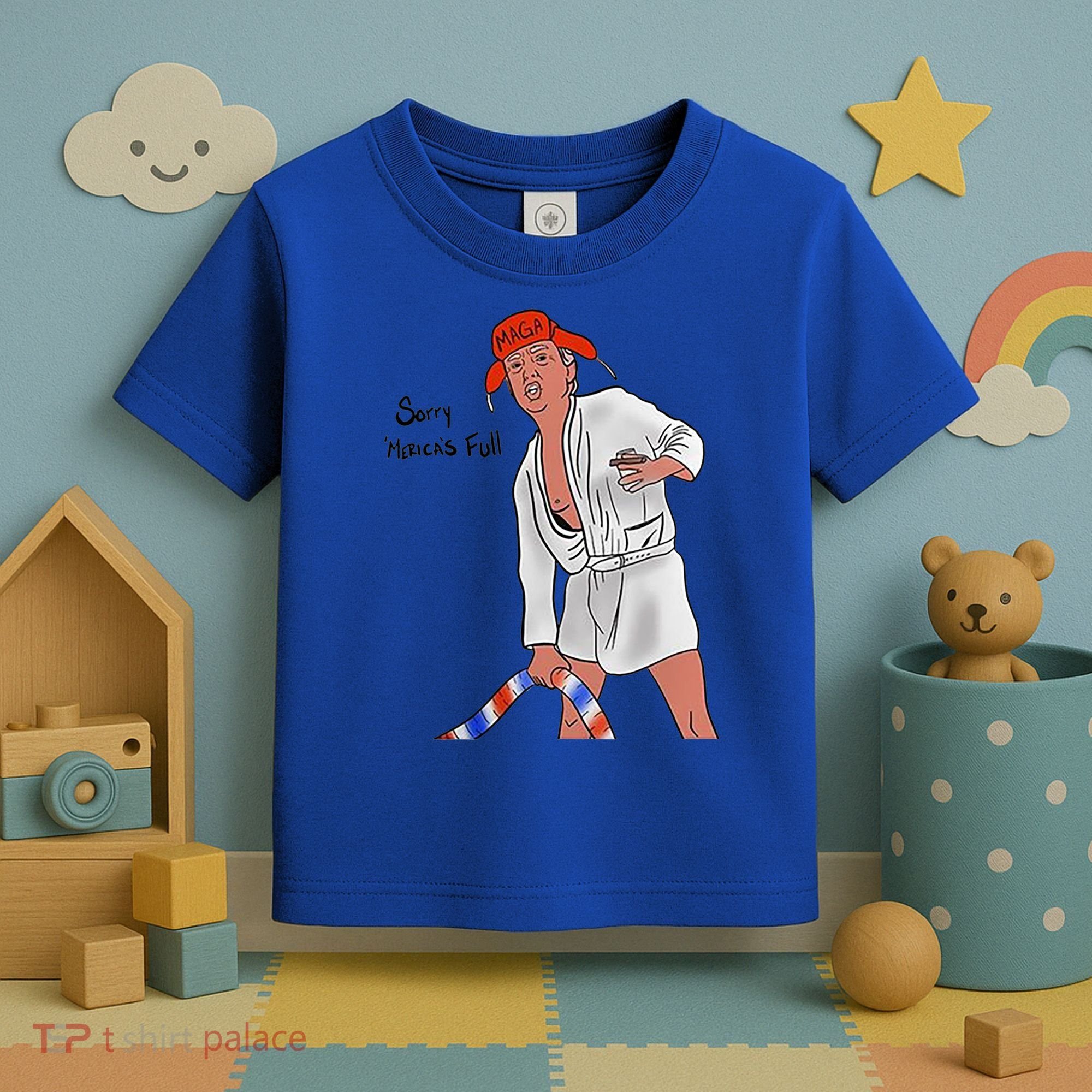 Sorry Merica's Full Funny Anti Trump Christmas Xmas Gift Toddler T-Shirt