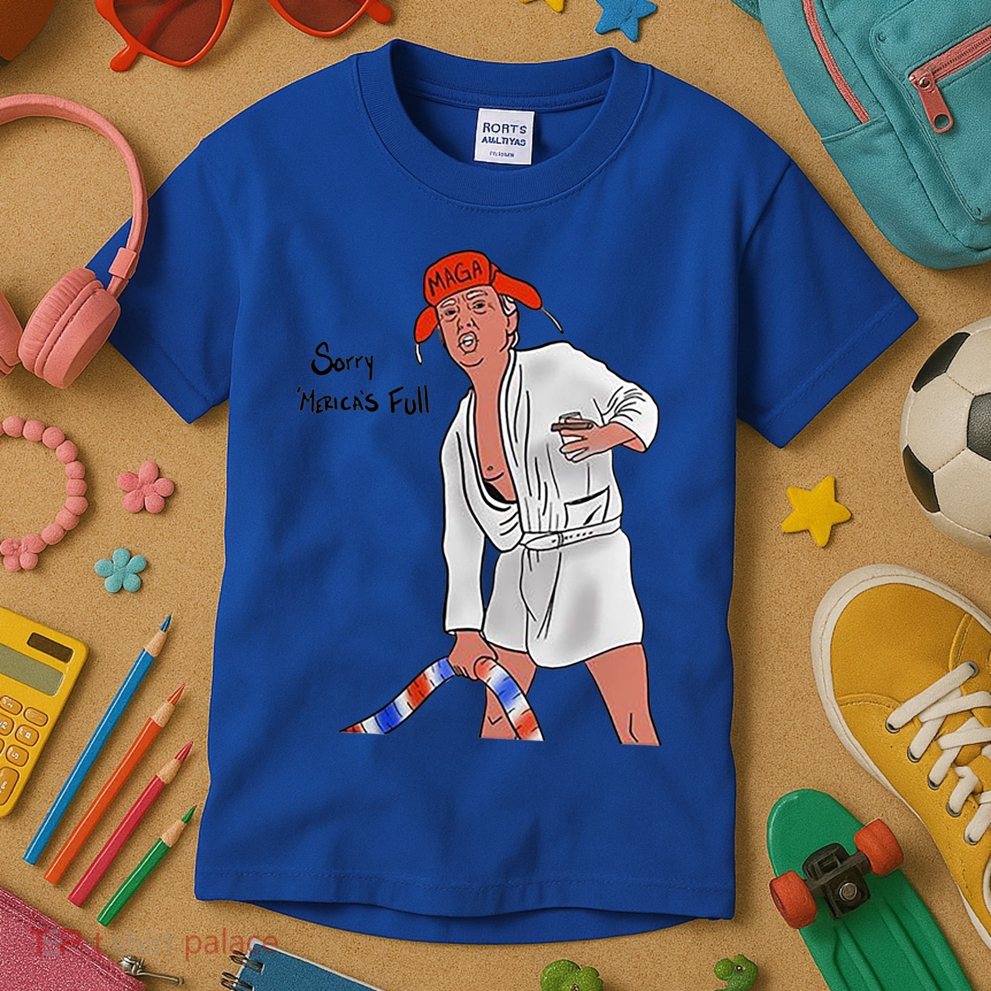 Sorry Merica's Full Funny Anti Trump Christmas Xmas Gift Kids T-Shirt