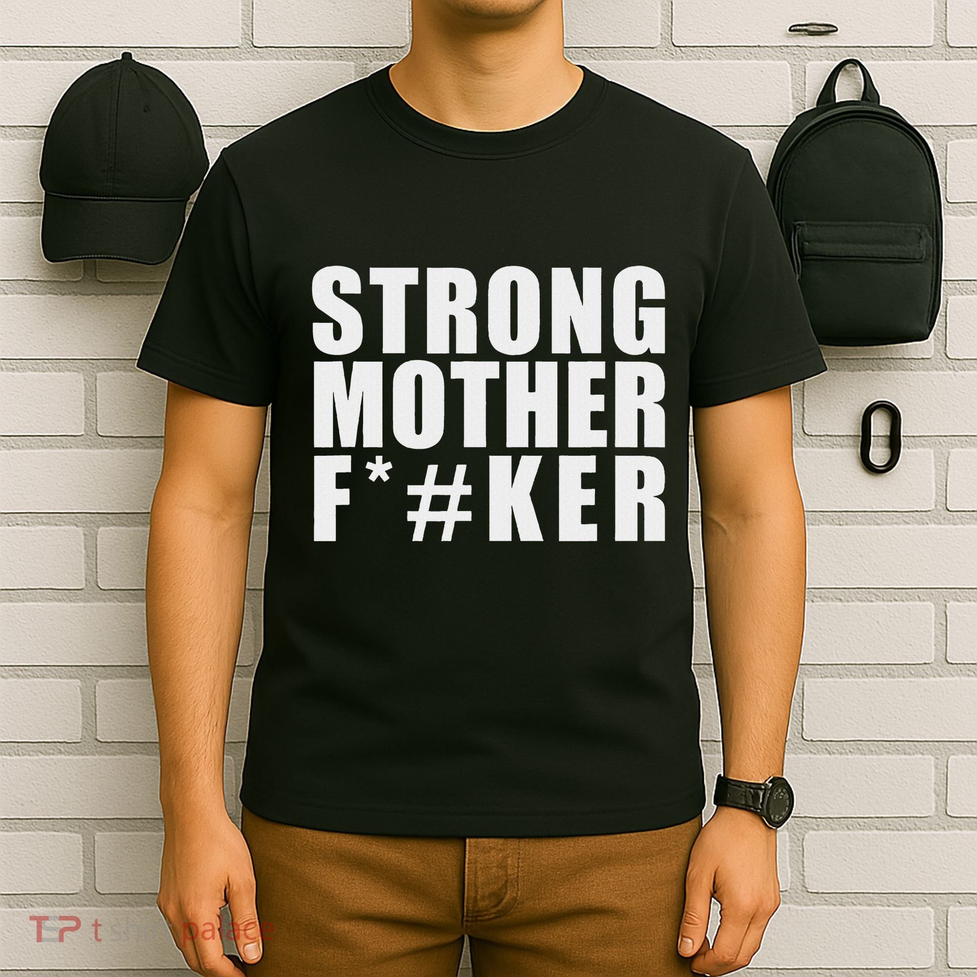 Strong Motherfucker Funny Gym Powerlifting T-Shirt