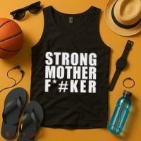 Strong Motherfucker Funny Gym Powerlifting Tank Top thumb 4