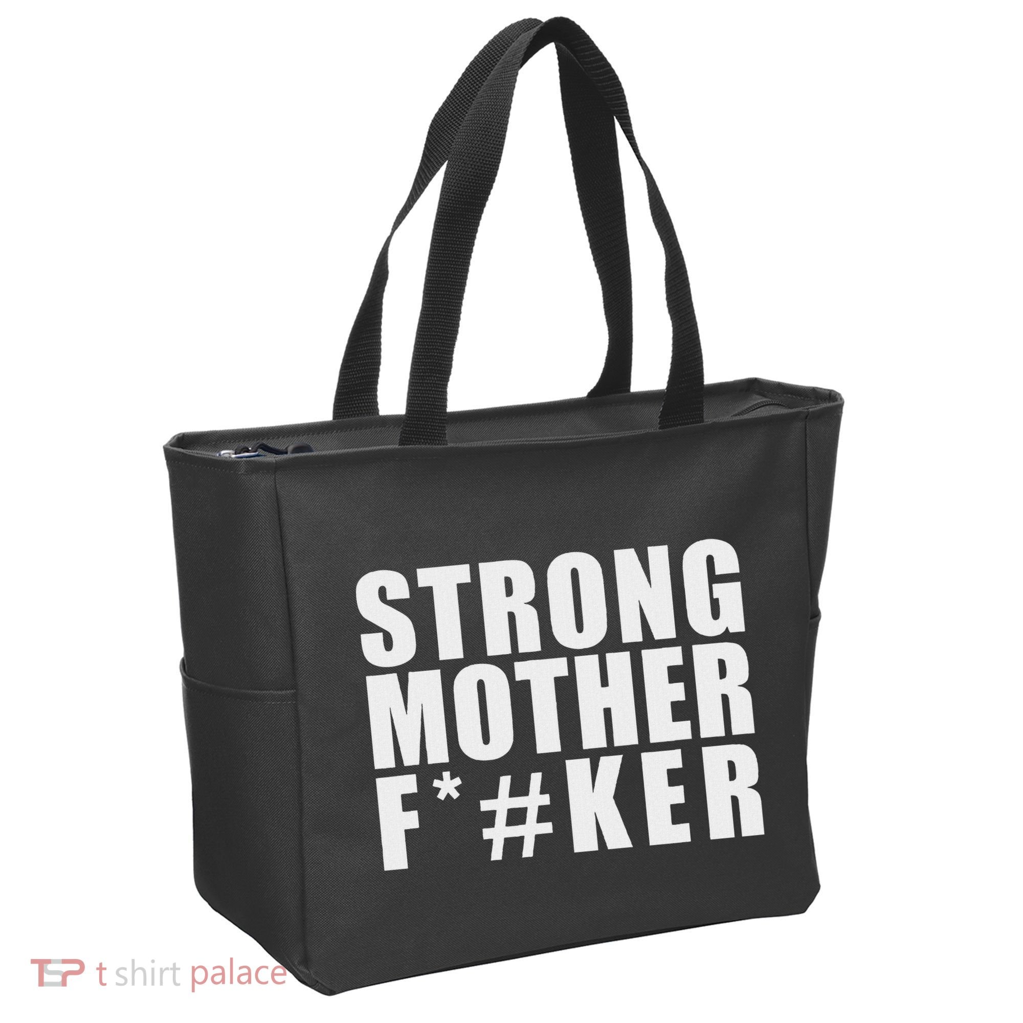 Strong Motherfucker Funny Gym Powerlifting Tote Bag