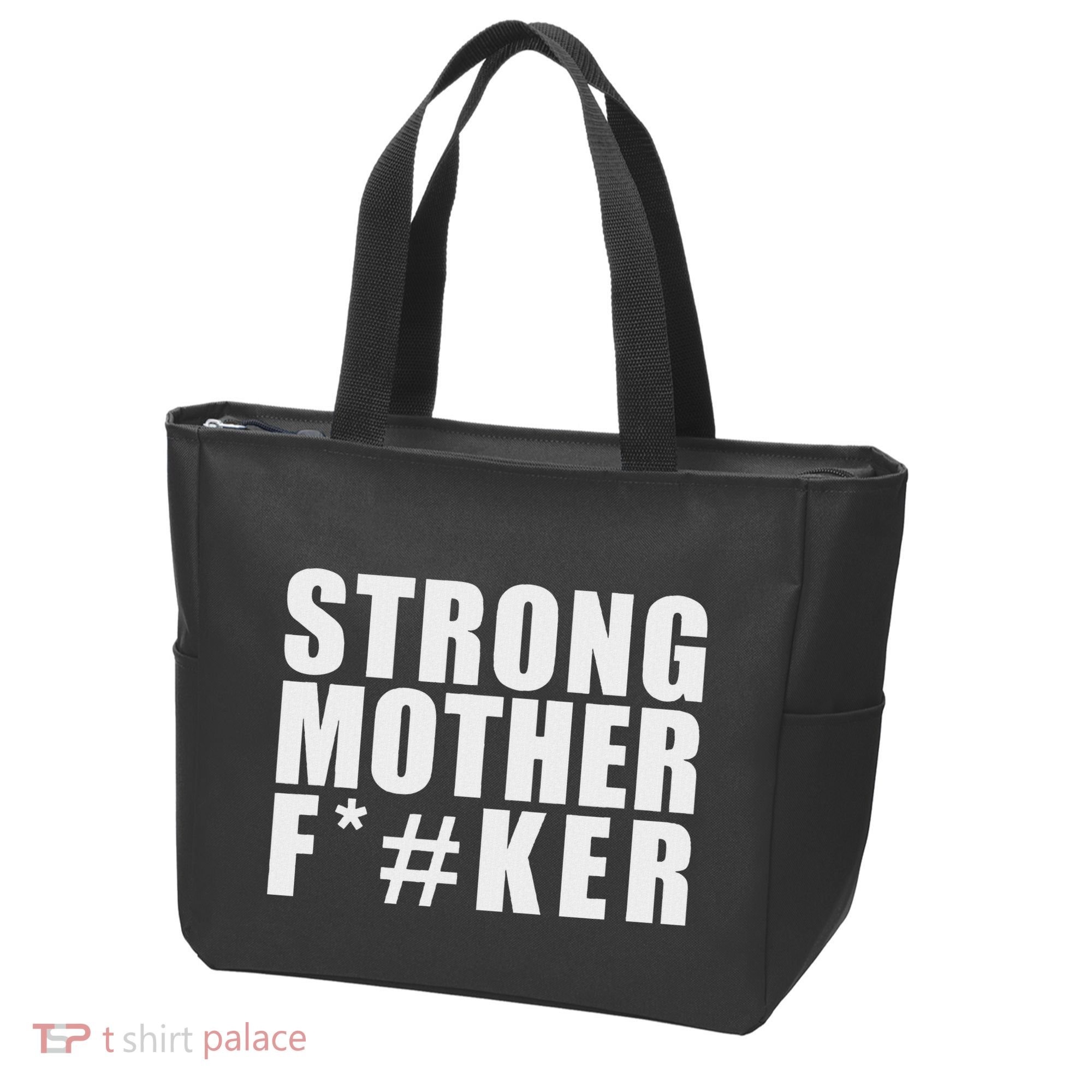 Strong Motherfucker Funny Gym Powerlifting Tote Bag