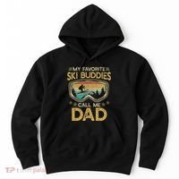 Skiing My Favorite Ski Buddies Call Me Dad Hoodie thumb 0