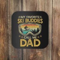 Skiing My Favorite Ski Buddies Call Me Dad Coaster thumb 0