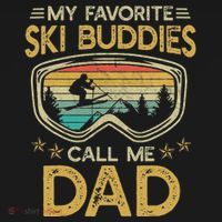 Skiing My Favorite Ski Buddies Call Me Dad Ornament thumb 1