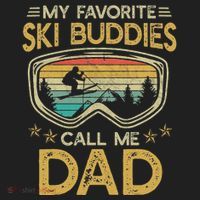Skiing My Favorite Ski Buddies Call Me Dad Hat thumb 2