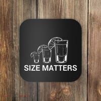 Size Matters Funny Salt Lime Tacos Tequila Coaster thumb 0