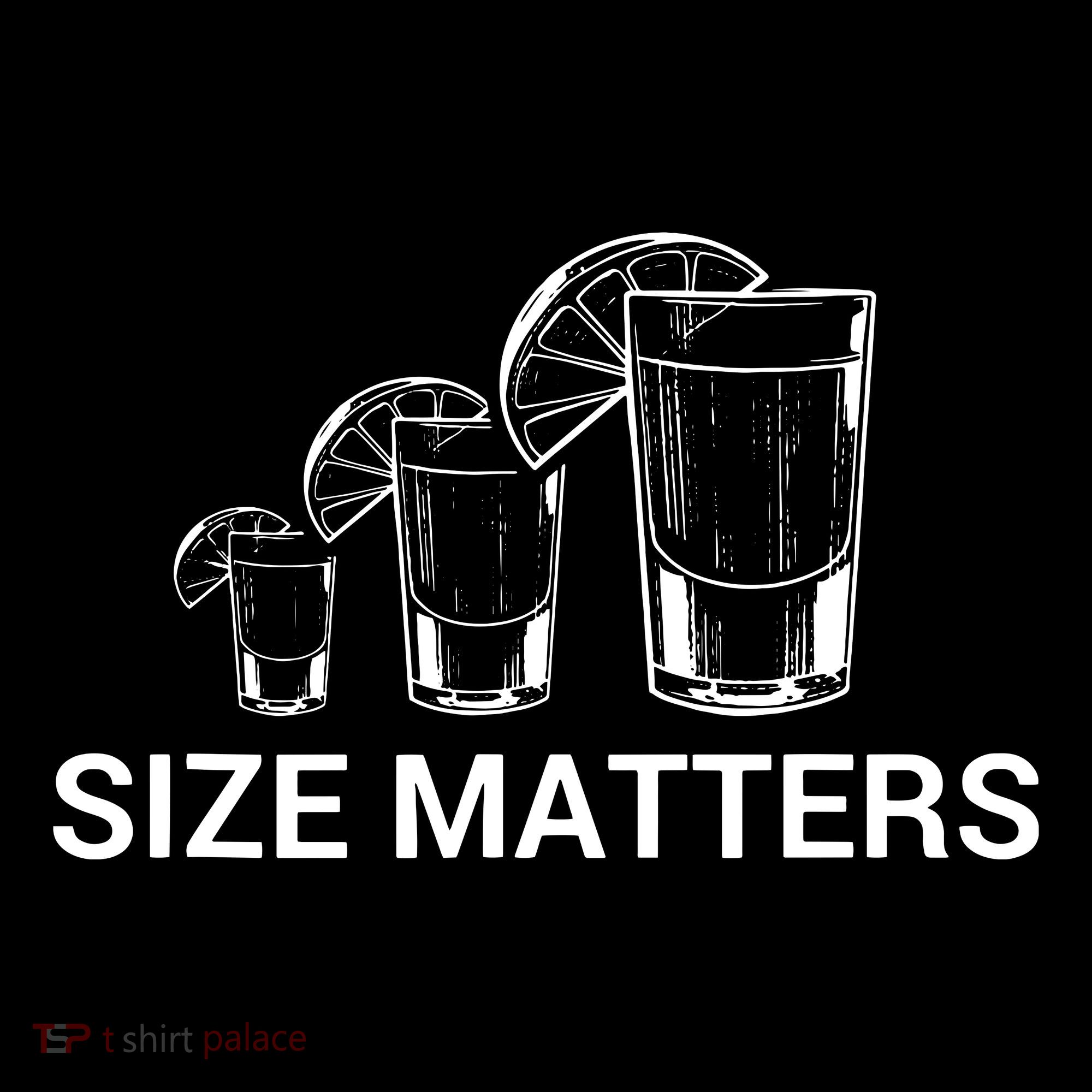 Size Matters Funny Salt Lime Tacos Tequila Coaster