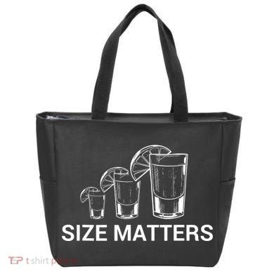 Size Matters Funny Salt Lime Tacos Tequila Tote Bag
