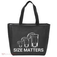 Size Matters Funny Salt Lime Tacos Tequila Tote Bag thumb 0
