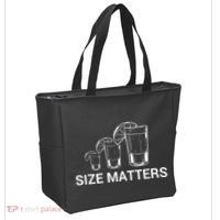 Size Matters Funny Salt Lime Tacos Tequila Tote Bag thumb 2