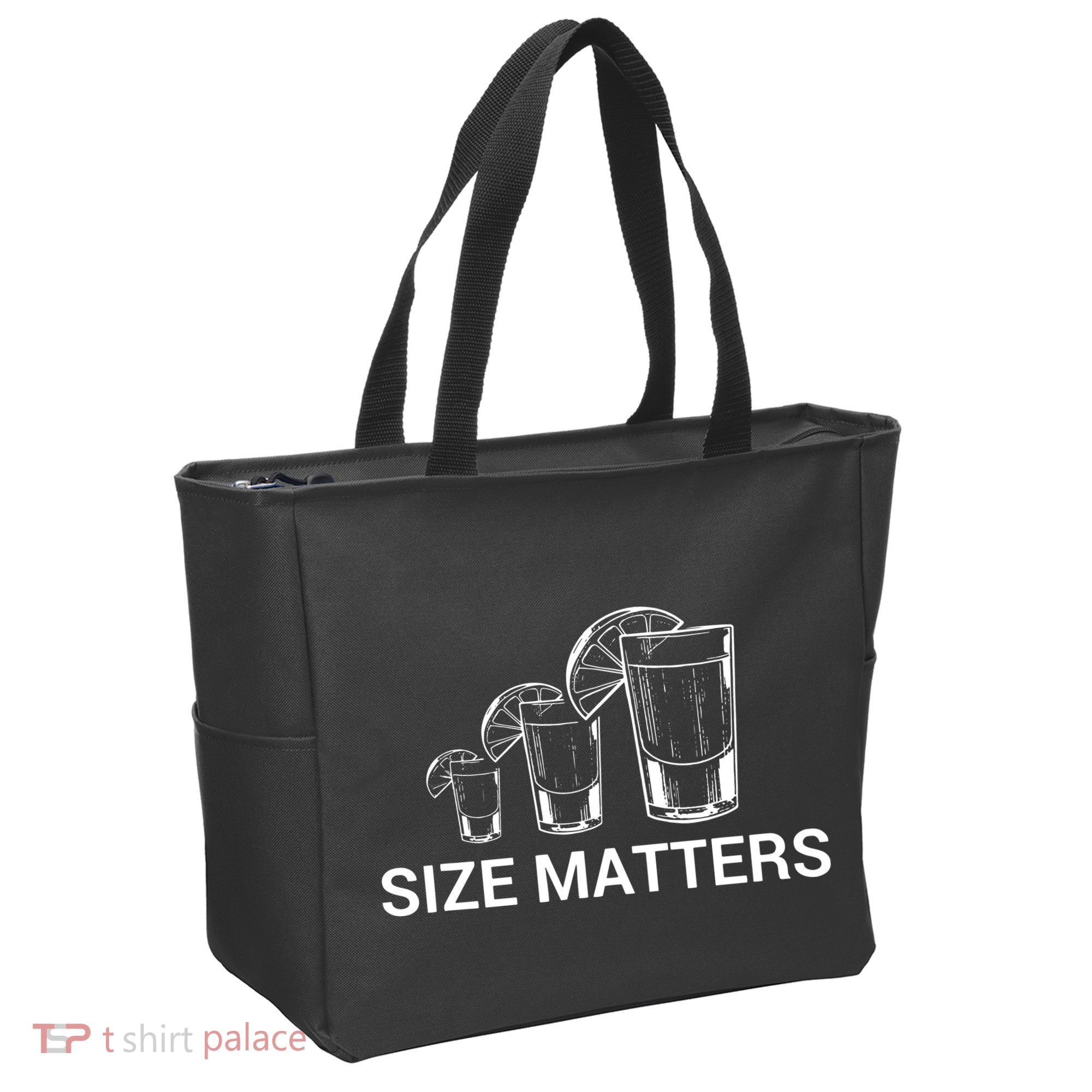 Size Matters Funny Salt Lime Tacos Tequila Tote Bag