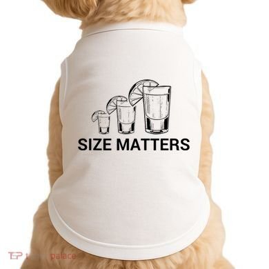 Size Matters Funny Salt Lime Tacos Tequila Doggie Tank