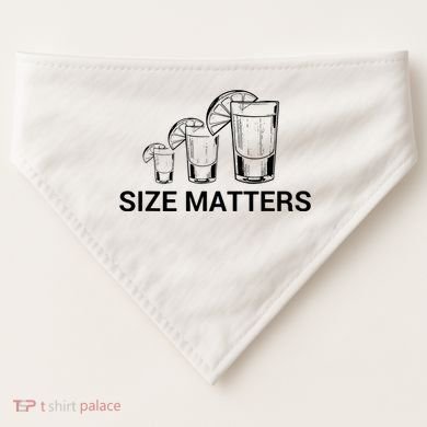 Size Matters Funny Salt Lime Tacos Tequila USA-Made Doggie Bandana