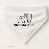 Size Matters Funny Salt Lime Tacos Tequila USA-Made Doggie Bandana thumb 0