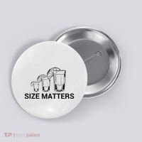 Size Matters Funny Salt Lime Tacos Tequila Button thumb 0