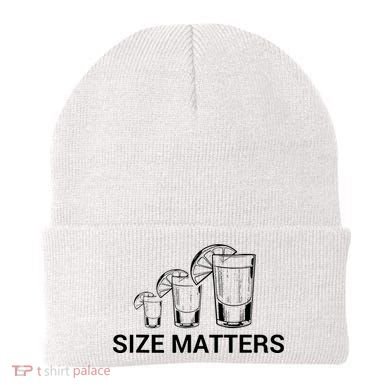 Size Matters Funny Salt Lime Tacos Tequila Beanie