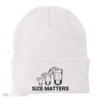 Size Matters Funny Salt Lime Tacos Tequila Beanie thumb 0