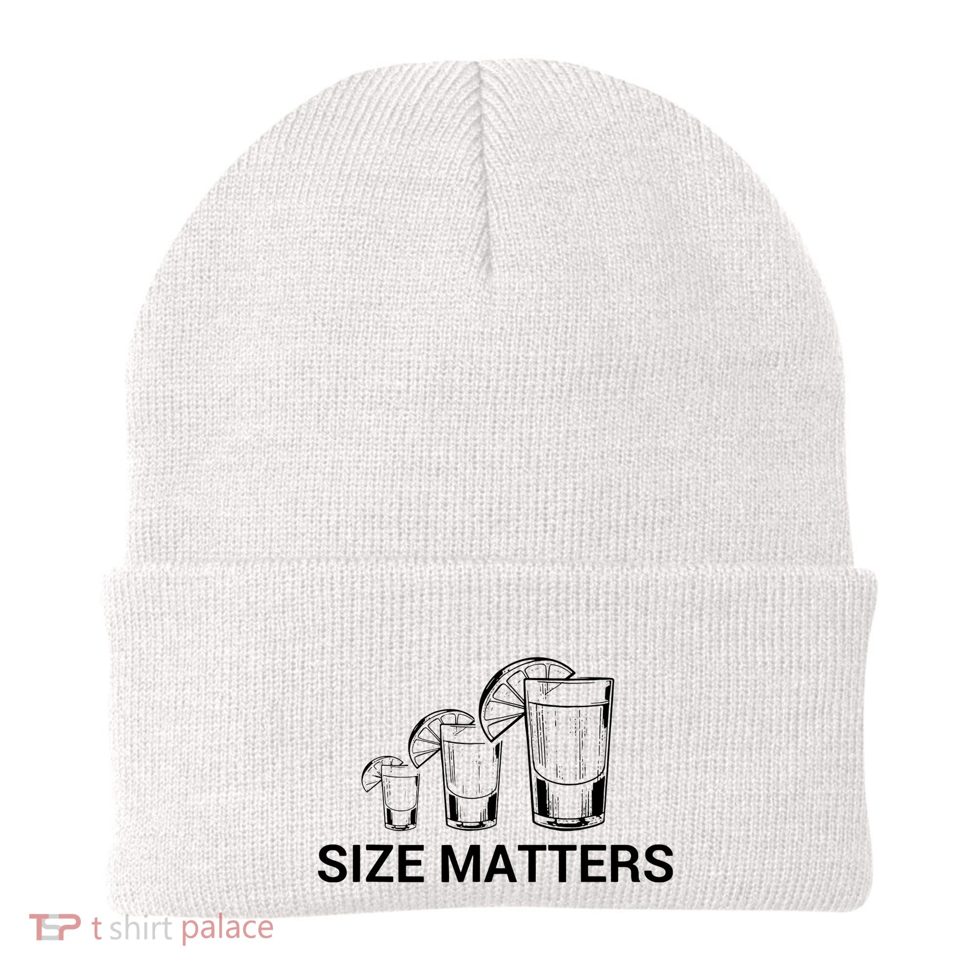Size Matters Funny Salt Lime Tacos Tequila Beanie