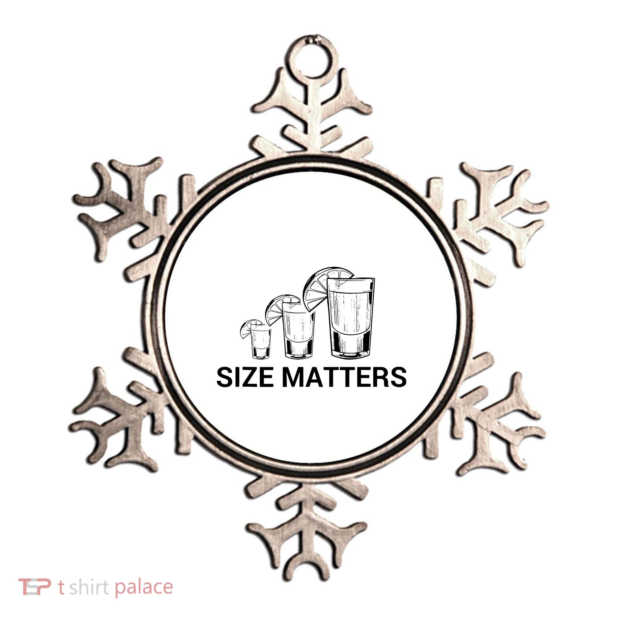 Size Matters Funny Salt Lime Tacos Tequila Ornament