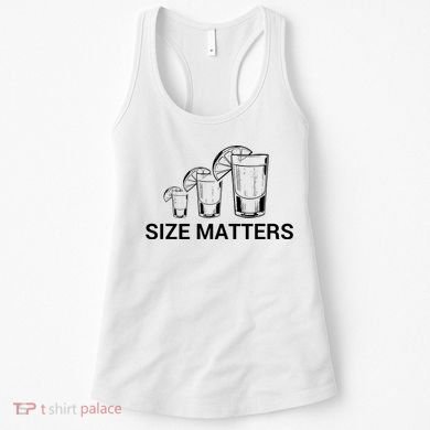 Size Matters Funny Salt Lime Tacos Tequila Women's Tank Top