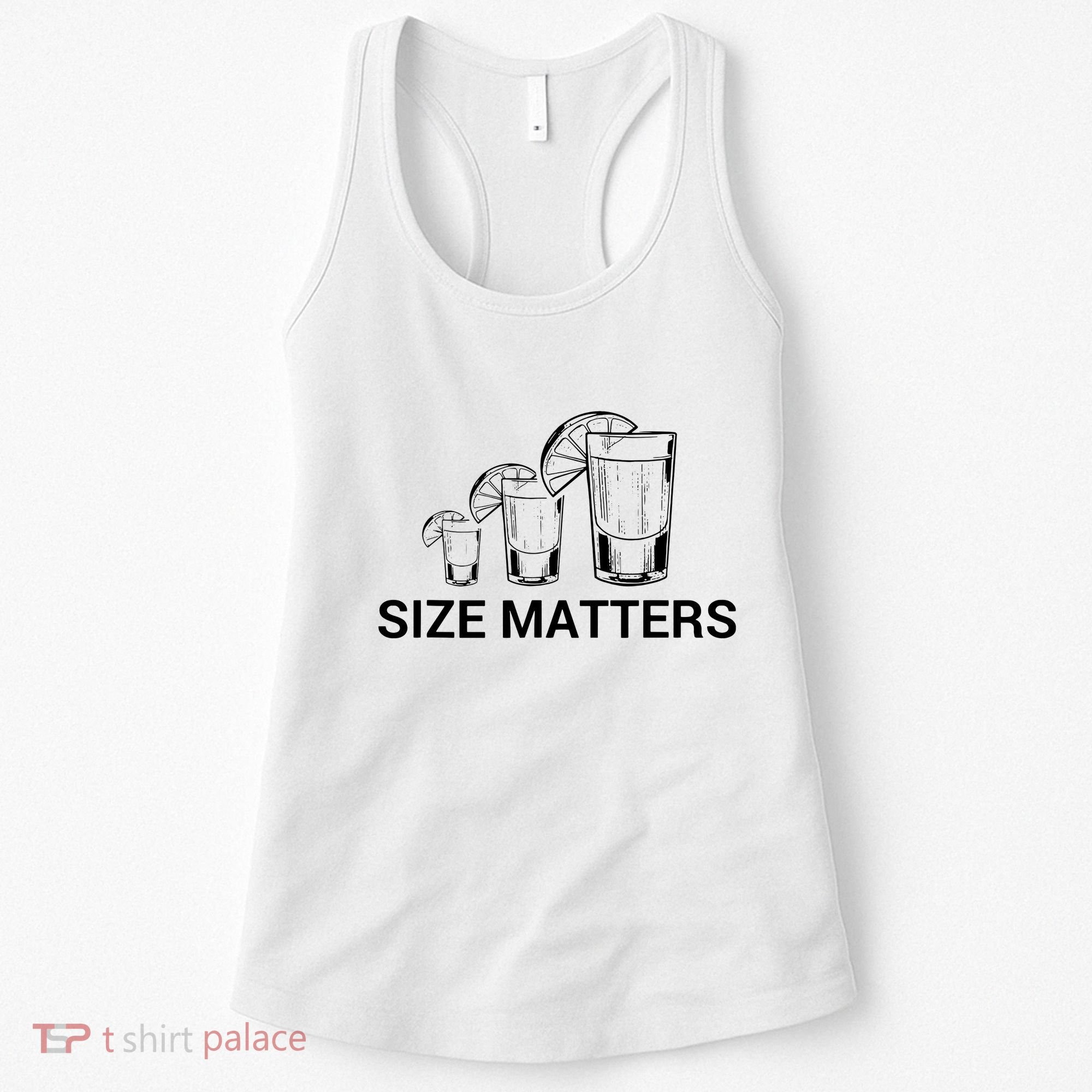 Size Matters Funny Salt Lime Tacos Tequila Women's Tank Top